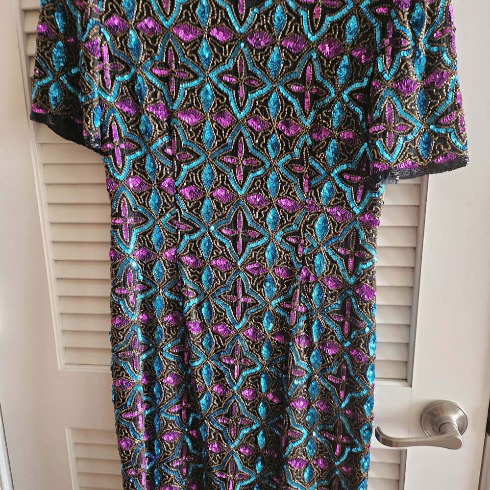 Vibrant Multicolor Geometric Dress
